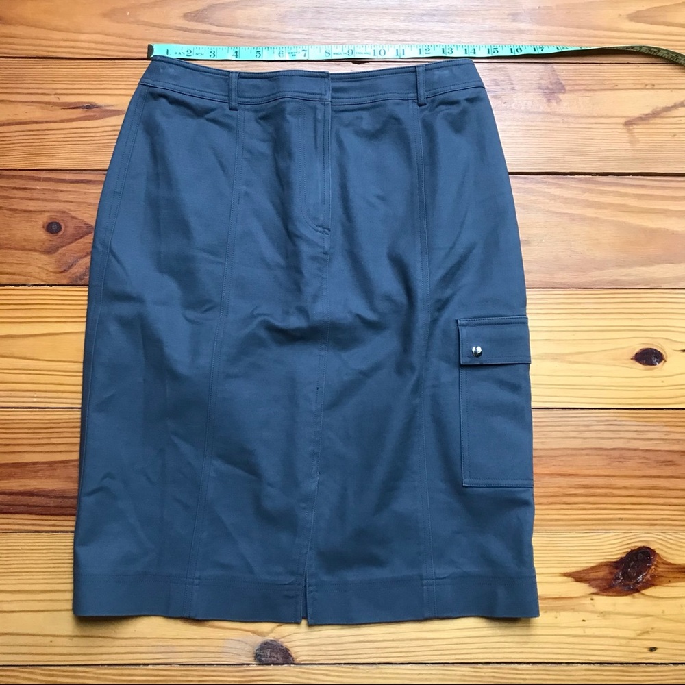 Talbots Grey Stretch Basic Pencil Skirt, Euc, 6 - image 4